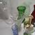 GLASS & CERAMIC FLOWER/BUD VASE BUNDLE: CLEAR GREEN RED BLUE GOLDEN 3 thumbnail