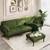 NEW GREEN LINEN TWEED SECTIONAL COUCH~Chair*Sleeper Sofa Bed 2 thumbnail