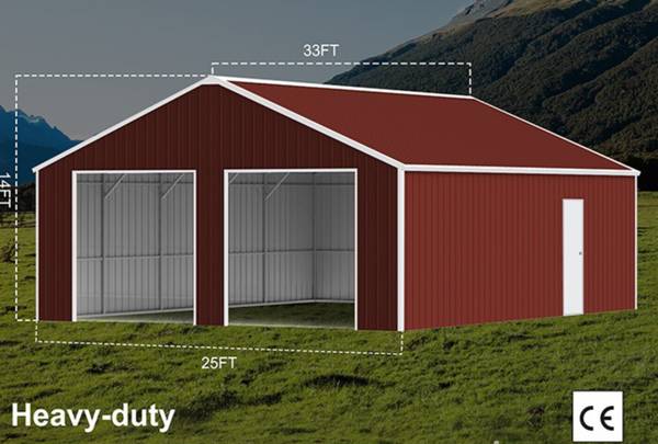 33x25 ft metal barn shed (brand new) 1