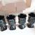 80's Noritake Spot Light Ebony Goblets 4 thumbnail