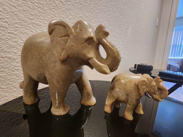 Stone Carved Elephants 1