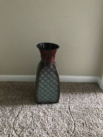 Lovely Tin Vase for Sticks or Large Flowers 1