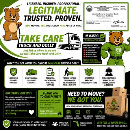 Same-Day Moving Help in Ocala (Licensed & Insured) 1