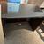 Custom Walnut vanity table with glass top  table with two lock drawer  1 thumbnail