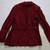 Leather/Suede - Benchmark -Jacket/Blazer - Size 9 - Dark Red - 7 thumbnail
