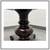 Contemporary Mahogany Pedestal Dining Table With Glass Table Top 9 thumbnail