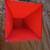Mid century Asian influence mixed use Red metal waste basket 2 thumbnail