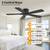 54" 6-Speed Flush Mount DC Ceiling Fans Without Lights #4913 4 thumbnail