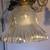 Antique Ornate Brass 3 Arm Semi Flushmount Fixture W/Shades 8 thumbnail