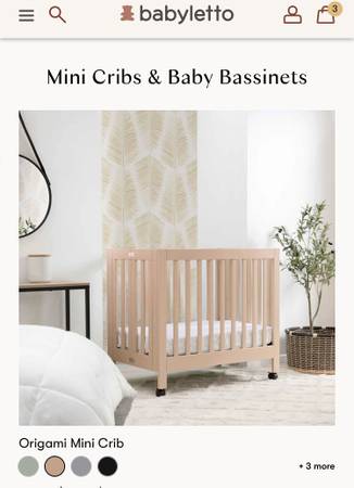 Babyletto origami mini crib 1