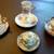 Oriental Tea Cups & Saucer / Hand Painted 22 thumbnail