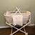Vintage Wicker Bassinet on Rolling Stand w/ Accessories 1 thumbnail