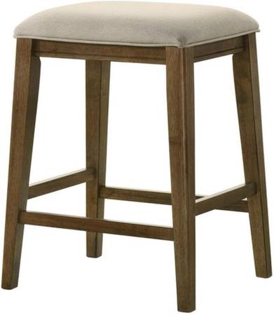 Sasha Walnut Counter Height Stool with Upholstered Seat #24782 1