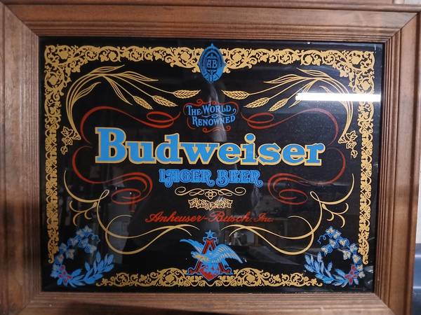 Framed Budweiser sign for your Bar! 1