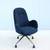Steelcase West Elm Work Kent Office Desk Chair Royal Blue Velvet, New 3 thumbnail