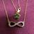 INFINITY Figure 8 Hallmark 10k Gold & Diamond 18" NECKLACE 2 thumbnail