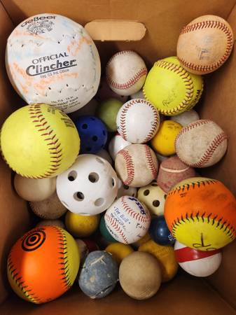 Box of Baseballs, and other Misc Balls 1