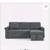 Black Sectional Sleeper Sofa with LED Lights 3 thumbnail