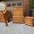 Solid queen size oak bedroom set 1 thumbnail