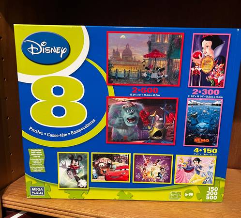 Disney 8 pack Puzzles Set 1