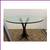 Custom Round Iron Pedestal + Glass Dining Table 8 thumbnail
