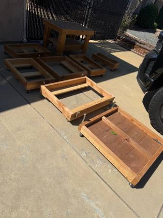 Wooden Frames on Rollers 1