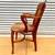 Antique Oak Curved Arm Chair 6 thumbnail