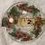 VTG! Christmas Candle Glass Drip Plates Hand Painted Set of 3 Holly Le 4 thumbnail
