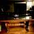 Antique Walnut library table with leather inset top and glass covering 1 thumbnail