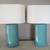 2 QUALITY 27”  Blue Ceramic Modern Table Lamps 1 thumbnail