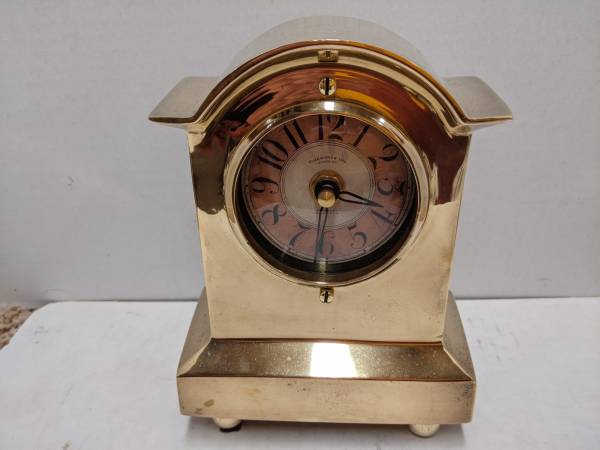 Polished Brass Desk Clock 1