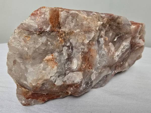 Iron Stained Quartz Rusty Orange White Gray 10" 9.94 lbs 10x6x4 1
