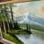 Beautiful Art Oil Painting of Lake Trees Forrest Signed 5 thumbnail