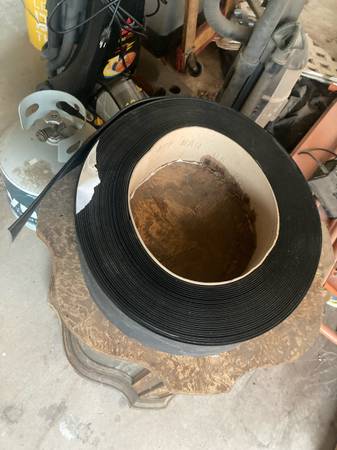 100' black rubber base 4" 1