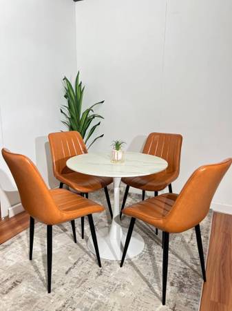 Attractive Faux Leather Dining Chairs | BNIB | Store Pickup+COD ✔️ 1