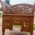 Hand-Carved Vintage Wooden Furniture Set – 3 Chairs & 1 Table 3 thumbnail