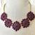 Charming Charlie purple flower statement necklace 1 thumbnail