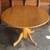 Solid Oak Drop Leaf Pedestal Dining Table – Space Saving Round Kitchen 1 thumbnail