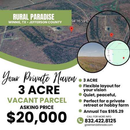 Affordable 3 Acres –Zoned Residential/Multi Family -RV's/Mobile homes 1