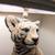 Vintage Flocked Chalkware Tiger Lamp 9 thumbnail