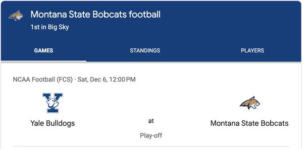 MSU Bobcat vs. Yale Bulldogs 1