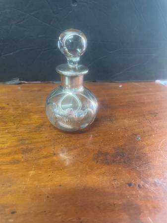 Antique sterling silver perfume bottle 1