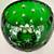 Emerald Green Cut to Clear Votive with Star Pattern 1 thumbnail