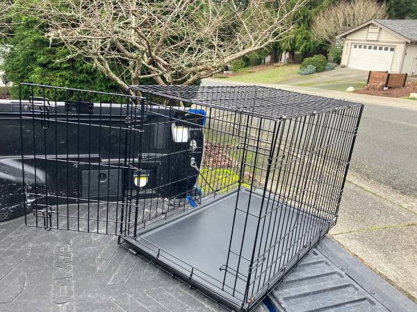 Large Medium Dog Kennel Crate Collapsible in Good Condition 36” L by W 1