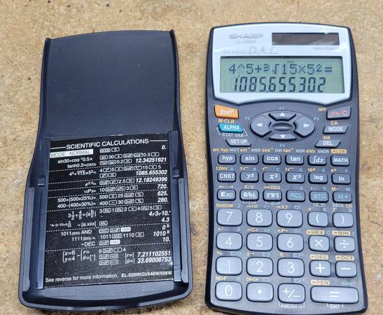 Sharp EL-506WBBK Scientific Calculator with DAL 1