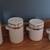 4 piece Alco white ceramic canister set with easy open air tight clamp 6 thumbnail
