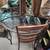 Patio Chair Table Wood And Glass Outdoor Diner 1 thumbnail