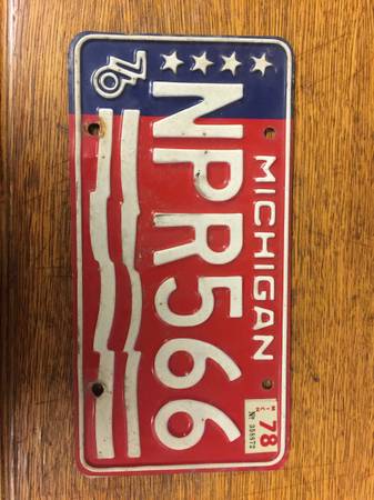 Authentic License Plate 1