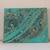 Turquoise & Gold Textured Abstract Canvas – Original Artwork 2 thumbnail