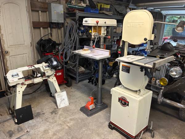 Jet bandsaw Model DP15000 ,   Jet  14" Drill press 1